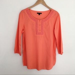 2 for $10 Tommy Hilfiger embroidered pink tunic blouse S